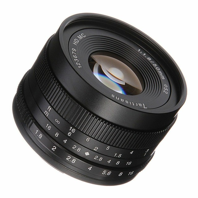 7artisans 50mm F1.8 APSC Manual Prime Lens For EOSM/ FUJI FX/ SONY E
