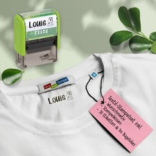 Textilstempel | Stoffstempel | Stempel individuell | Einschulung Name | +Etikett