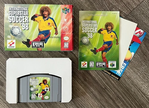 International Superstar Soccer 98' Nintendo 64 N64 - Complete Cib - Konami