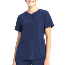 Scrubstar NEW  Woman's Supreme scrub Top size S Indigo w/purple stitch