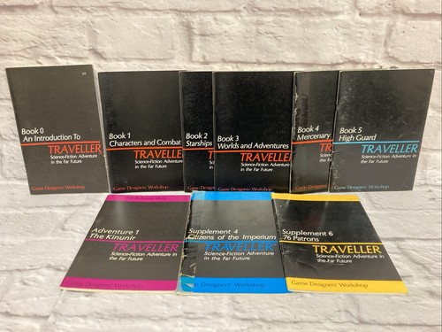 Traveller RPG Supplements X9 Books Originals - Lot Bundle (1970s-80s) (BKS)