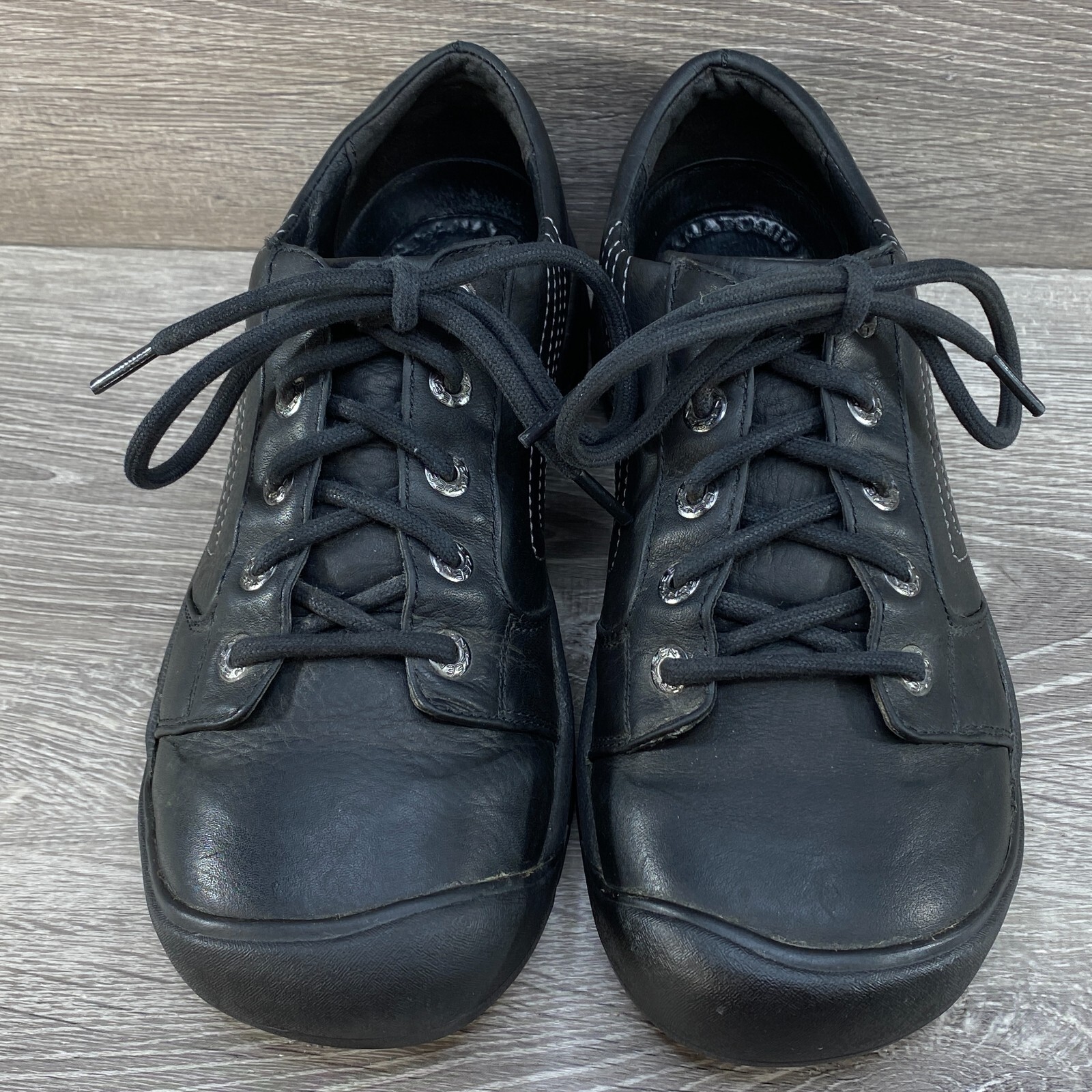 Scarpe casual stringate Oxford KEEN Alki 5 occhielli da uomo taglia 7 escursionismo pelle nera