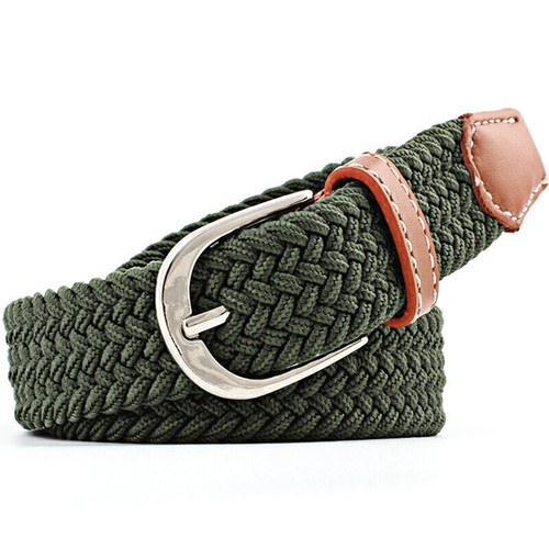 Women Elastic Woven Braided Belts Pin Buckle Fashion Webbing Jeans Waistband UK. - Picture 22 of 35