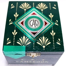 CAO Perfecto Cameroon L'Anniversaire Empty Wooden Cigar Box 4.5" x 4" x 3.5"
