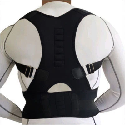 NEOPRENE MAGNETIC POSTURE CORRECTOR BAD BACK LUMBAR SHOULDER SUPPORT BELT BRACE