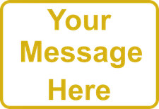 Personalized Aluminum Sign Custom Text 8" x 12" Size Priority Mail Option