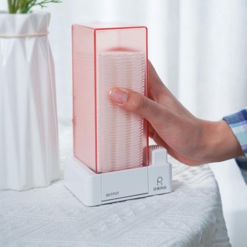 Automatic cosmetic cotton box Press type dustproof makeup remover storage box! - Picture 2 of 15