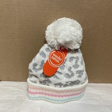 Girls ,Toddler Wonder Nation Stripe Shiny Hat Mittens/ Glove Set One Size