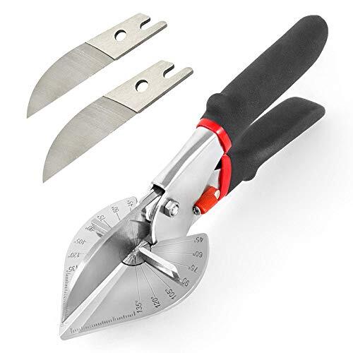 Tijeras De ángulo Ajustable, Corta Con Precisión De 45° A 135°, Ideal Para Corcho, Plástico Y Madera Fina | Incluye 2 Hojas De Repuesto