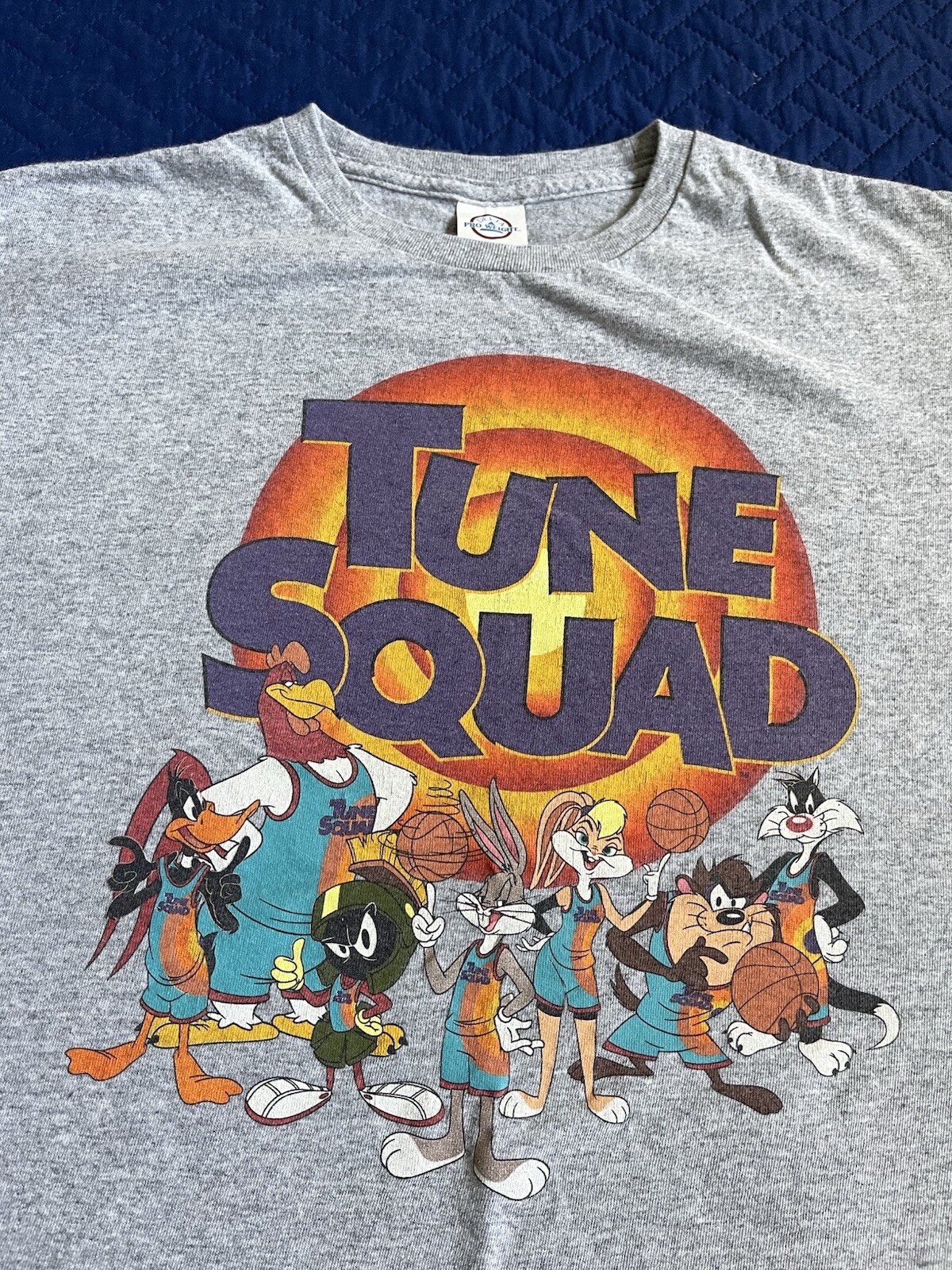 Vintage Y2K Toon Squad Gray T-Shirt for Adults Size M