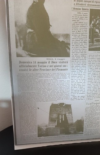 WW2-DUX-LASTRA-LITOGRAFICA-LA STAMPA-TORINO-MUSSOLINI-CIANO-VON RIBBENTROP-WORLD - Foto 4 di 9