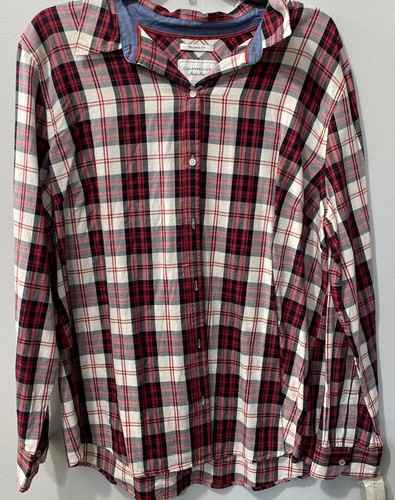 Charter Club Womens Shirt Button Up Red 