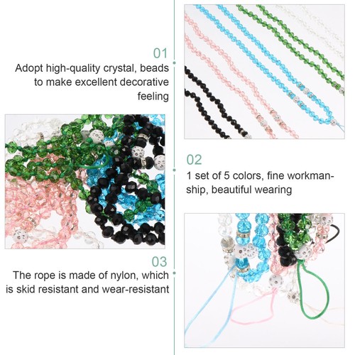 5 Pcs Mobile Phone Chain Miss Beaded Neck Lanyard for Cell Necklace - Zdjęcie 5 z 12
