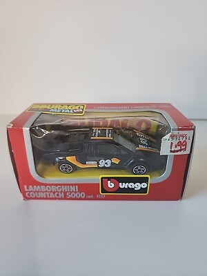 Burago Lamborghini Countach 5000 S 1/43 Scale Black Racing Cod. 4127