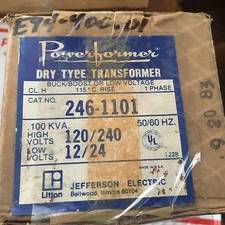 JEFFERSON ELECTRIC TRANSFORMER 120/240V 12/24V 2461101 New