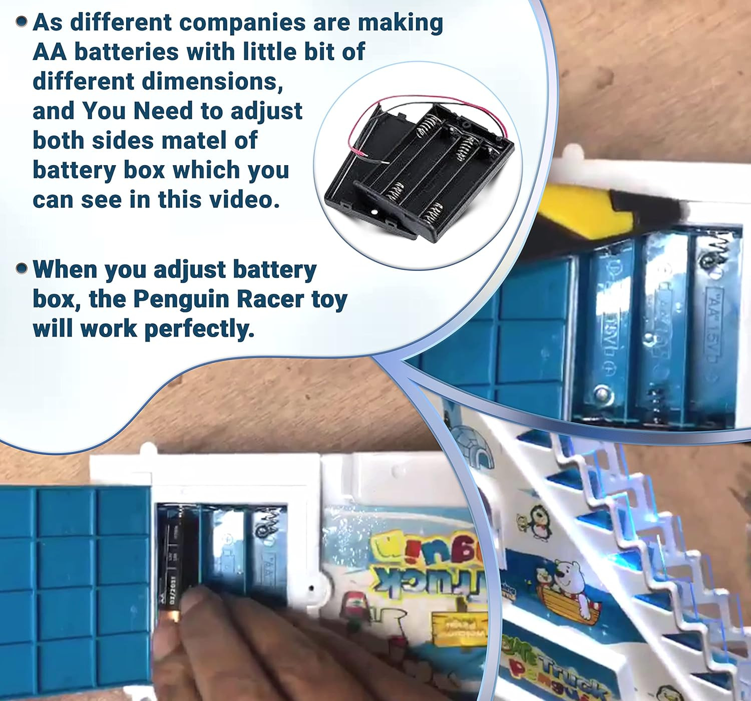 Penguin Race Game Toy Playful Musical Roller Coaster Track Playset with Music & 