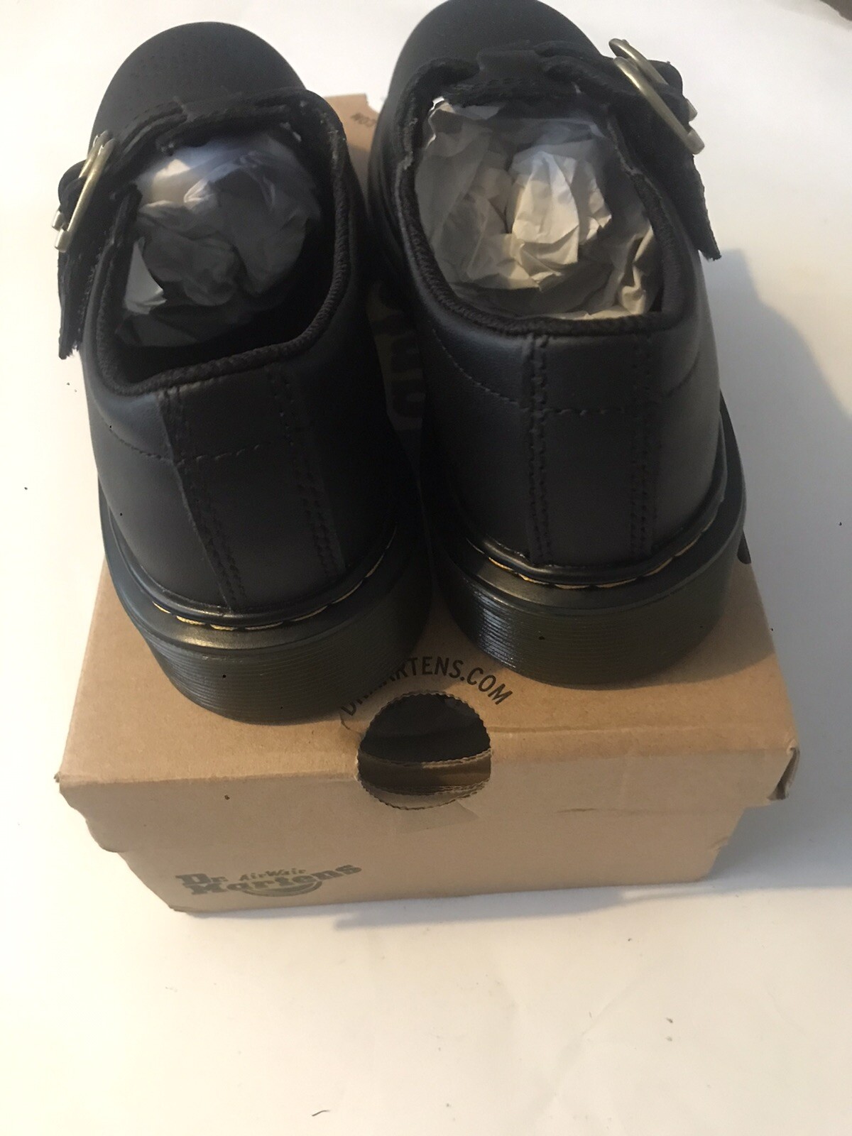 Dr. Martens 8065 Mary Jane Smooth Black Double Strap Shoes Size Uk-3 image 5
