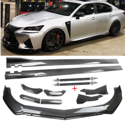 Carbon Fiber Front Bumper Lip Chin Spoiler For Lexus F IS200t IS250 IS300 Side