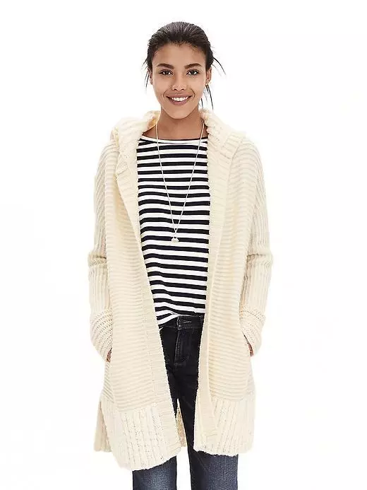 NWT Banana Republic Hooded Open Cardigan, Cream SIZE S | eBay