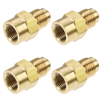 4 Stück Rohrverschraubung SAE 45 Grad 1/4'' Außengewinde auf 1/8 NPT Innengewinde