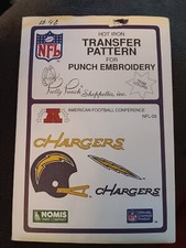 VTG NFL Chargers NFL-09 Hot Iron transfer pattern for punch embroidery
