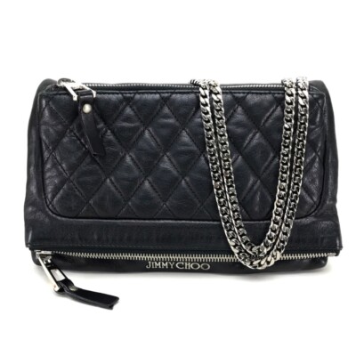 Jimmy Choo Black Leather quilted bag 18519109_40103677_600.jpg main image 3