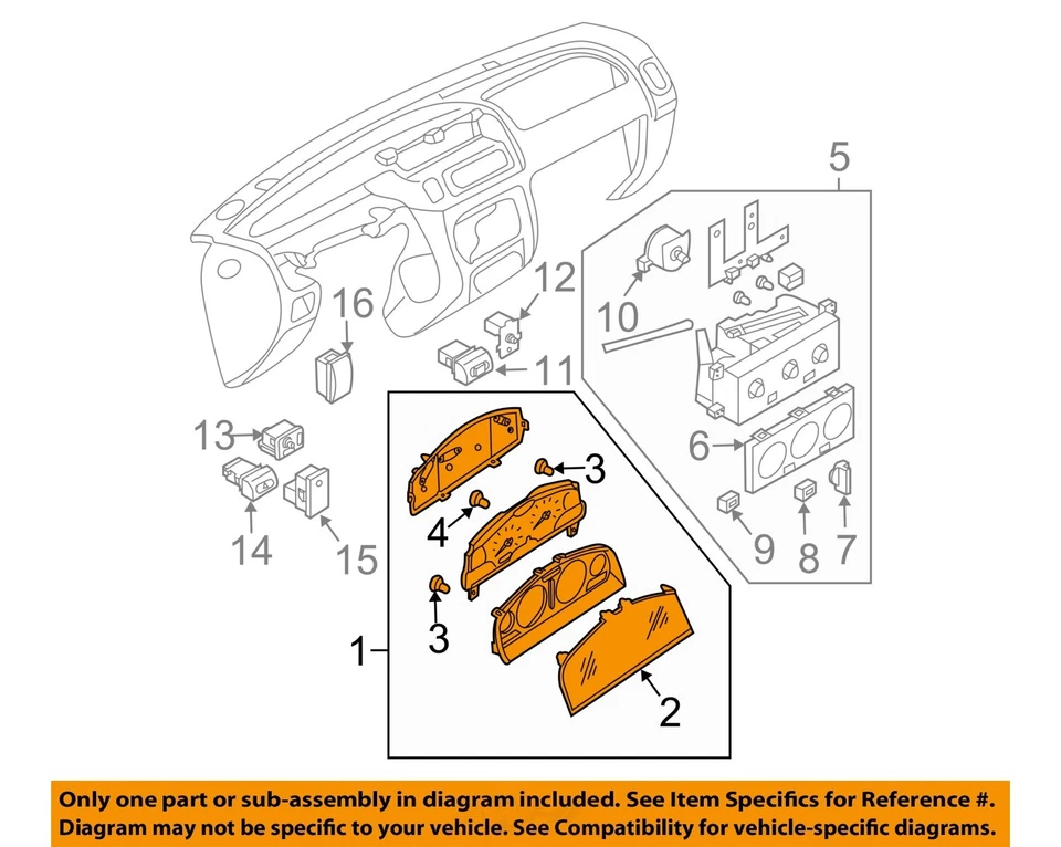 Medidor de velocímetro usado se adapta a: Nissan Frontier Cluster 2003 MPH 6 cilindros sin vehículo Foto 3 de 4