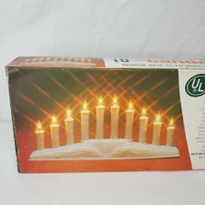 Vintage Christmas Mini Candolier 10 Candles Beacon With Box Tiny Home Camper RV
