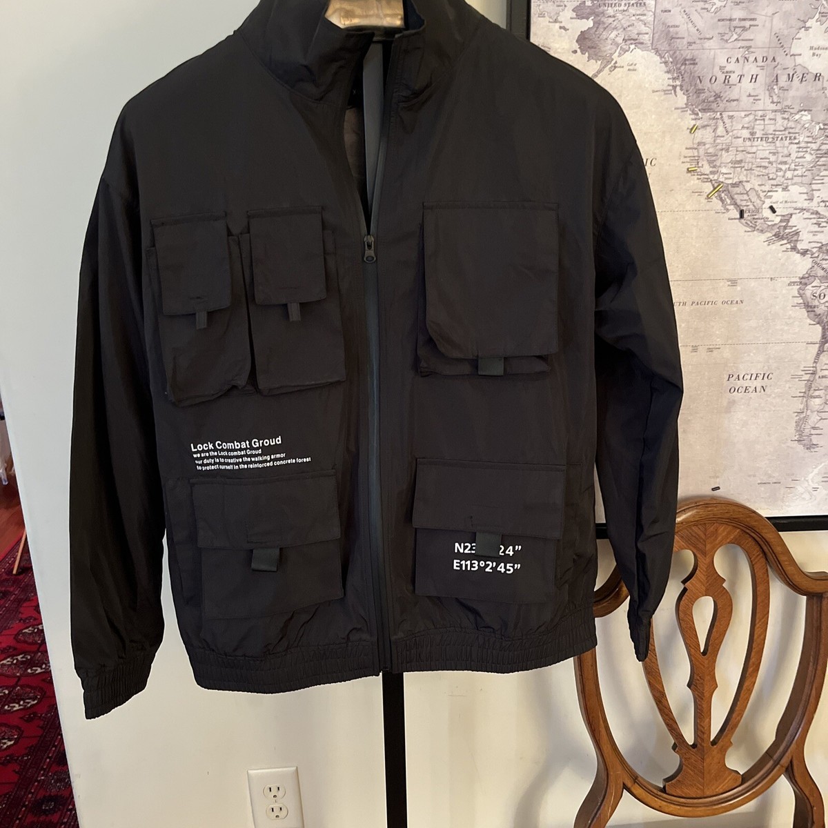 Men's S Wind Jacket XGX Family Black Tactical Lock Combat Froud