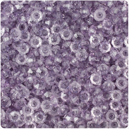 BeadTin Transparent 6mm Faceted Rondelle Plastic Craft Beads (1350pcs) - Picture 24 of 53