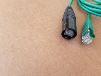 7 FT  PRO CAT5e  Tactical Shielded w/Neutrik Ethercon RJ45 booted Digital  Cable