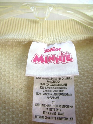DISNEY... PIEL SINTÉTICA... MINI RATÓN... BRILLO DORADO... TOP... NIÑAS PEQUEÑAS talla 3T... NUEVAS ETIQUETAS - Imagen 4 de 5