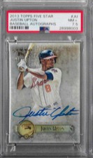 2013 Topps Five Star Justin Upton Auto PSA 7.5