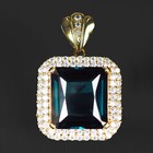 Estate Indicolite Blue Tourmaline 42.20Ct 925 Sterling Silver Handmade Pendants