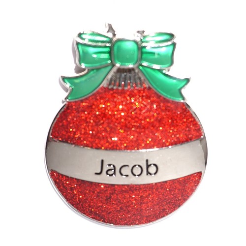 Ganz Metal Christmas Ornament Ball Red Personalized Pick Name Collectible NWT JB - Picture 41 of 72
