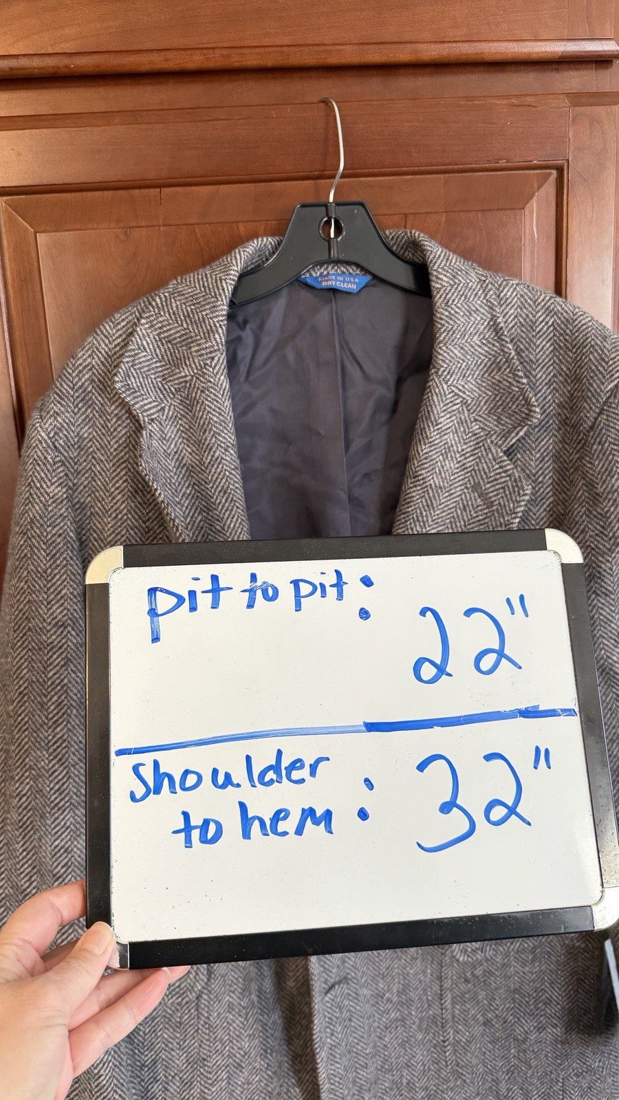 Pendleton Wool Blazer Jacket 42 Long Gray Herring… - image 8