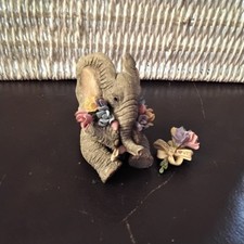 Tuskers Elephant Love Is .... A Bunch of Love With Bouquet. Ornament. 
