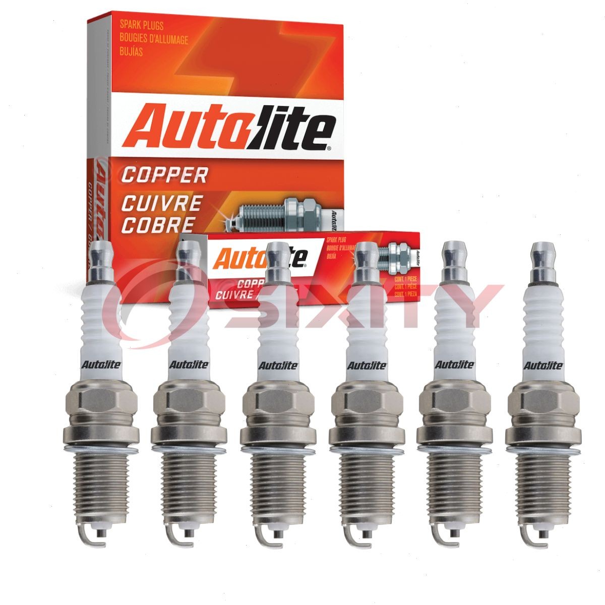 6 pc Autolite Copper Core Spark Plugs for 1989-1991 Sterling 827 Ignition zp