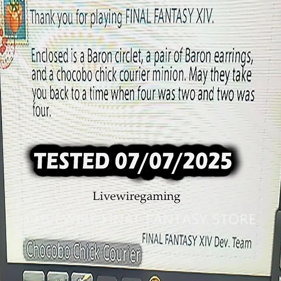 Final Fantasy XIV - Official Chocobo Chick Courier Minion - Mounts PS4/5 Unlock - Image 2 of 3