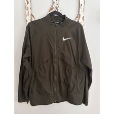 Nike Shield Packable Run Jacket Windbreaker Running Dark Green Mens Large