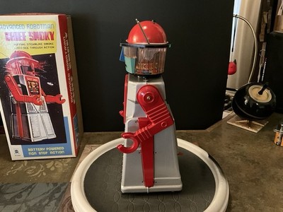 Robot - Robot Marcheur à Pile en Tôle - Robot One R-1 (Rocket USA) Rouge