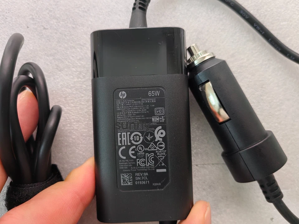 100 % Original HP USB-C Auto Adapter 65W 5Tq76Aa L48881-001 L50507001 für HP Laptop