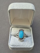 Vintage Native American sterling silver Turquoise ring size 7