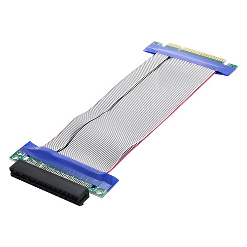 PCI-E 1X-16X Riser Card Extender Adapter Przedłużacz Kabel Płaski kabel taśmowy 19cm - Zdjęcie 4 z 10