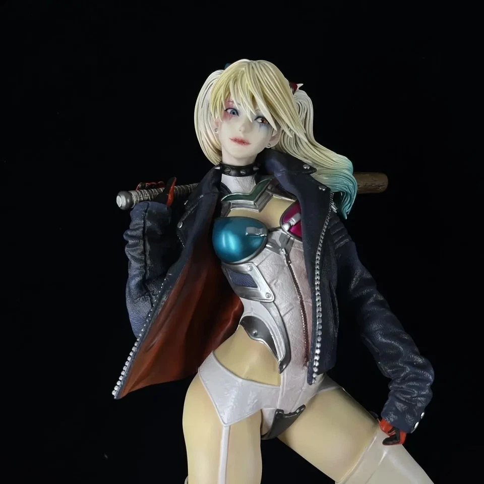 Boneco de ação Harley Quinn 33 cm modelo estátua de alta qualidade presente de Natal perfeito - Imagem 3 de 4