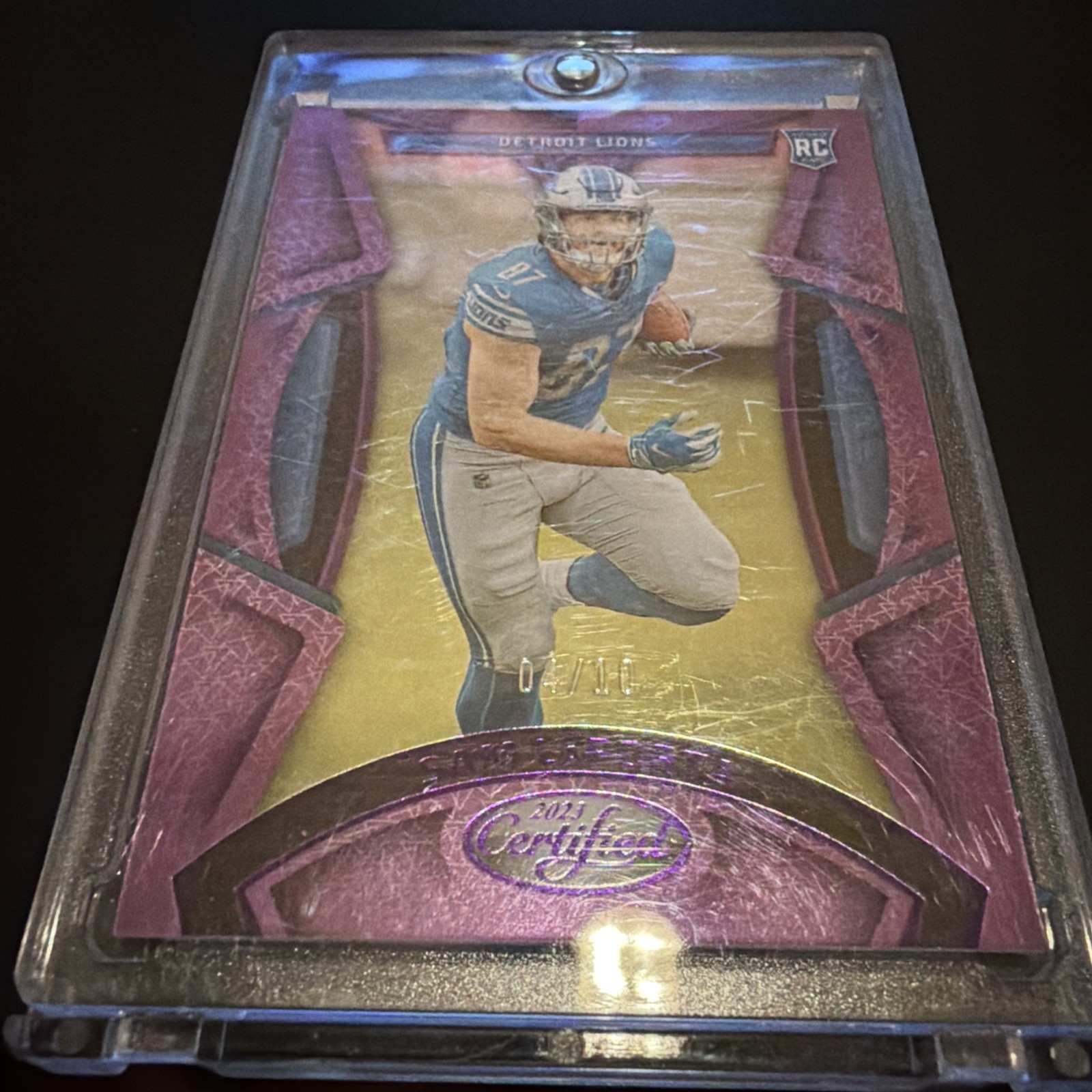 2023 Panini Certified - Rookies Sam LaPorta #138 Mirror Purple /10 (RC)