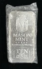 Vintage Mason Mint 10 Troy oz 999 Silver Bar Sealed