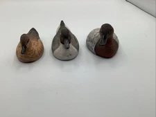 American Wildlife Collection Wood Duck 1986/7/8 Signed 5/6 Inch Lot Of 3Carved