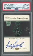 2000/01 Upper Deck Ultimate Bill Russell Ultimate Signatures Gold /25 PSA 10