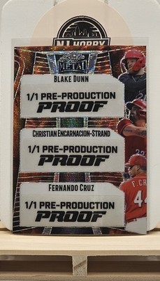 Blake Dunn, C.E.S And Fernando Cruz Leaf Baseball 1/1 Pre Production Proof